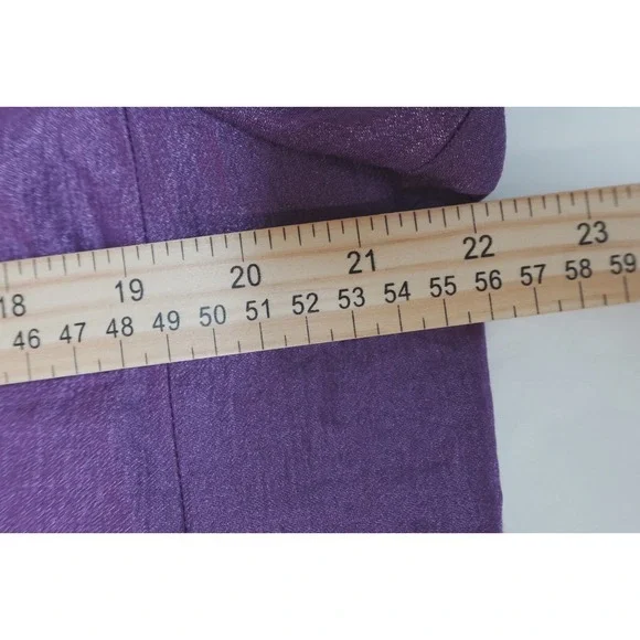 Women's Petite Tan Jay Retro Purple Open Front Blazer Size‎ 14P Hook Close - Picture 7 of 7